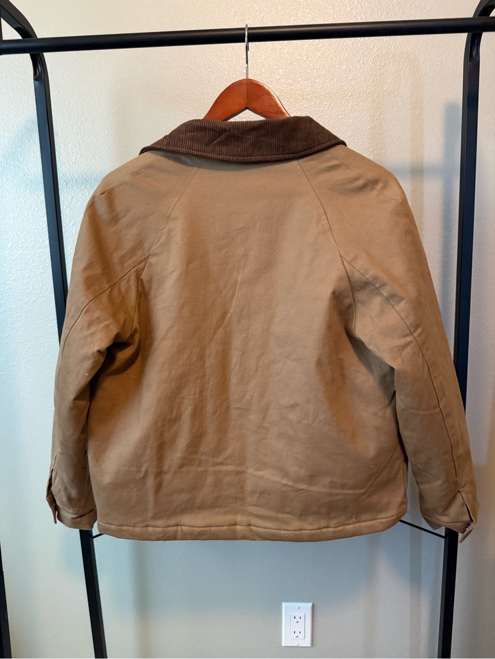 Thread & Supply Tan Field Jacket with Brown Corduroy Collar - Picture 2 of 4